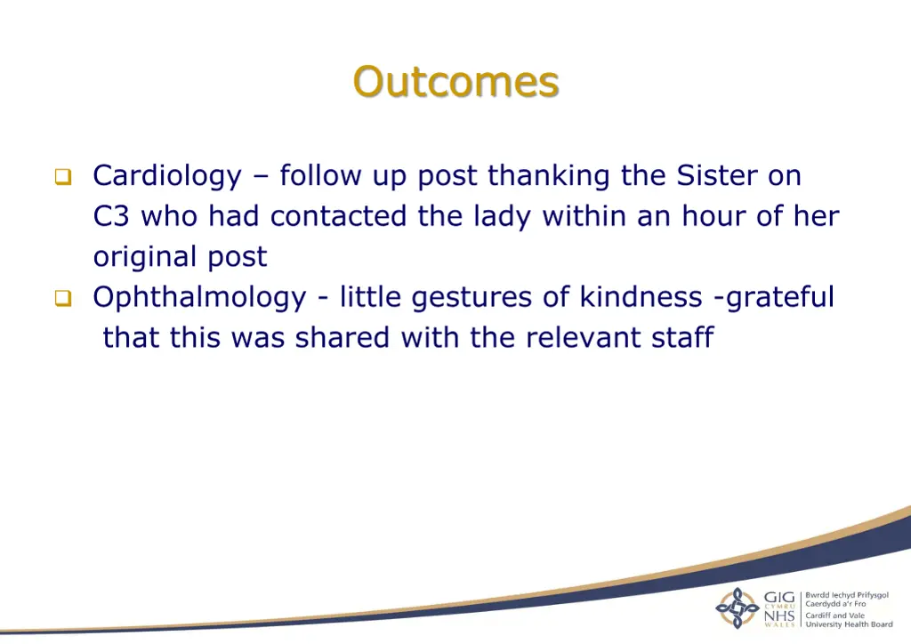 outcomes