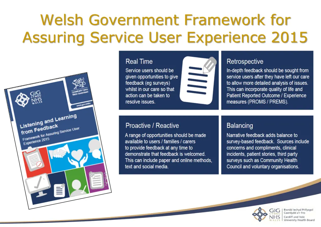 welsh government framework for assuring service