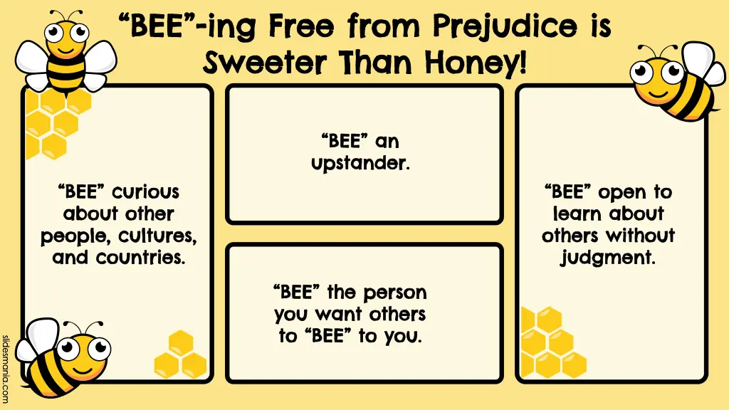 bee bee ing free from prejudice is ing free from