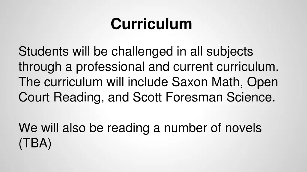 curriculum