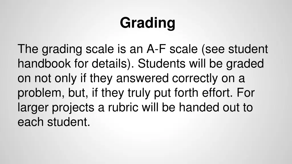 grading