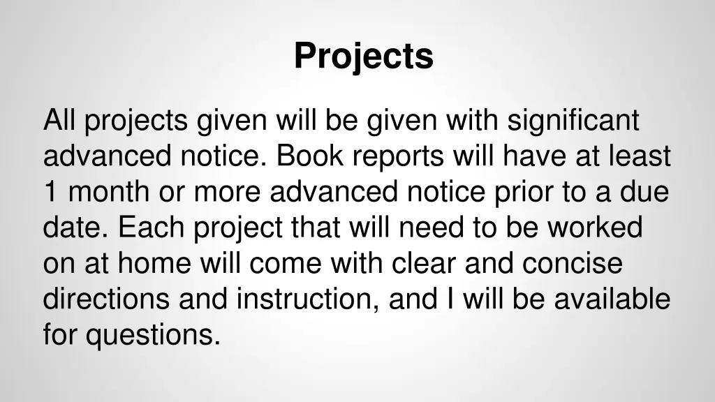 projects