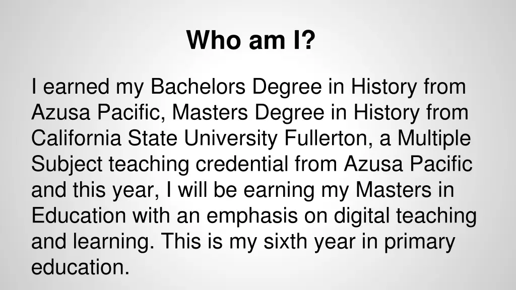 who am i