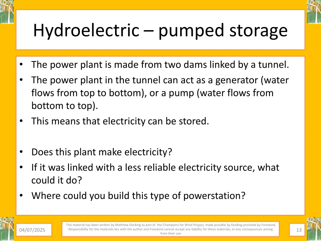 hydroelectric pumped storage 1