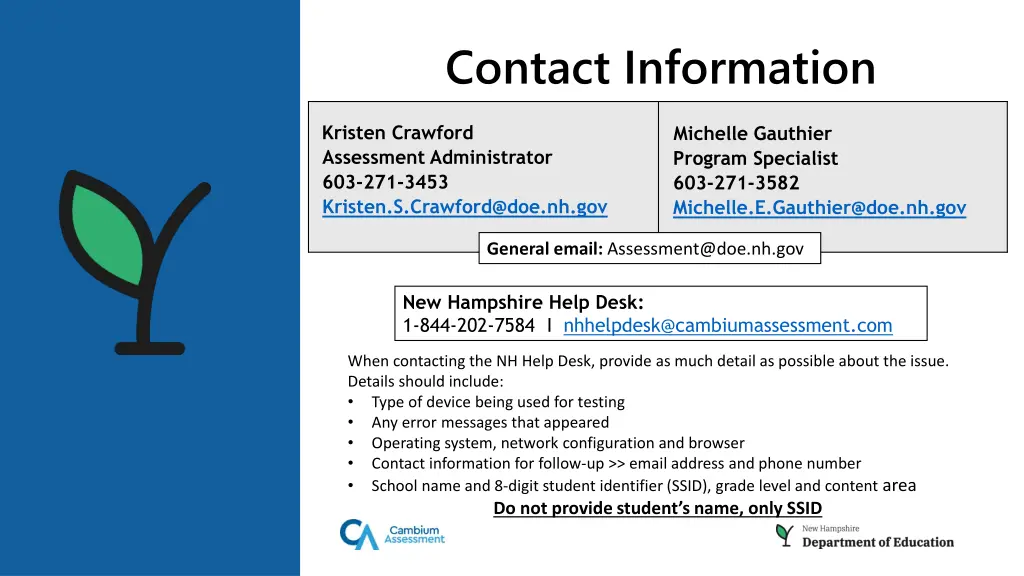 contact information