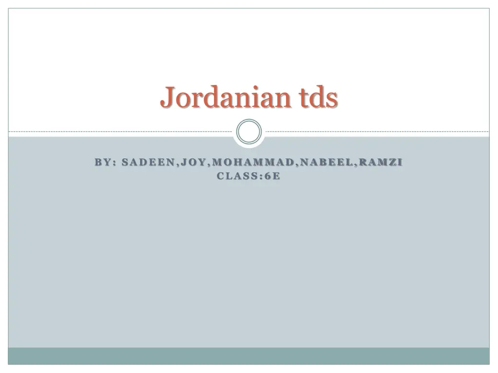 jordanian tds