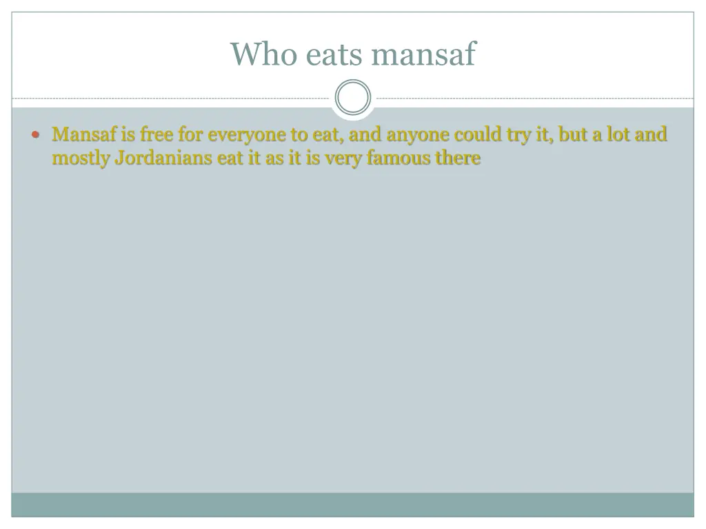who eats mansaf