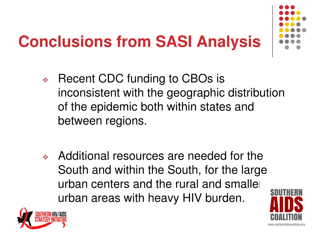 conclusions from sasi analysis