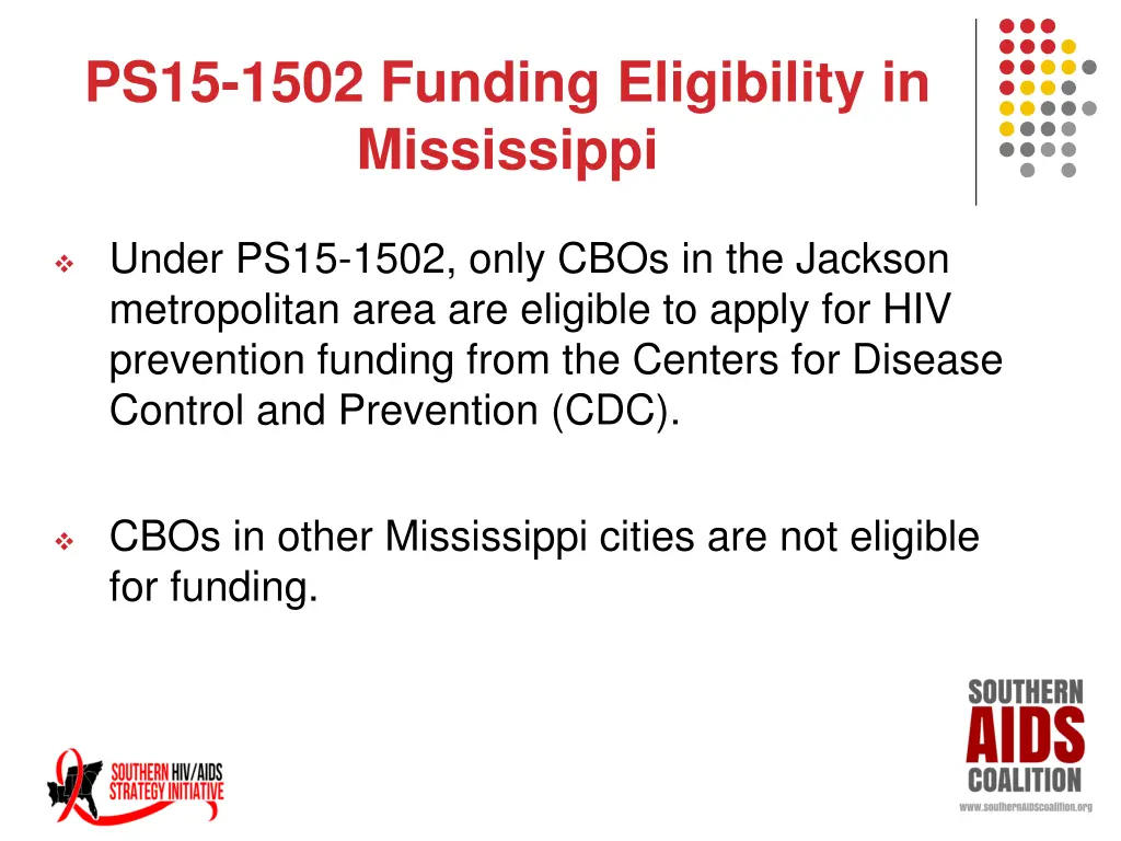 ps15 1502 funding eligibility in mississippi
