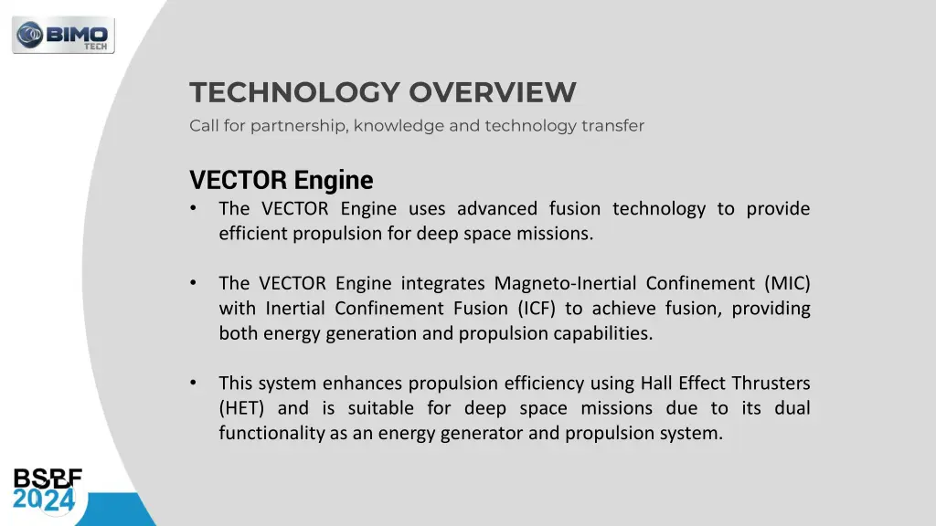 technology overview call for partnership