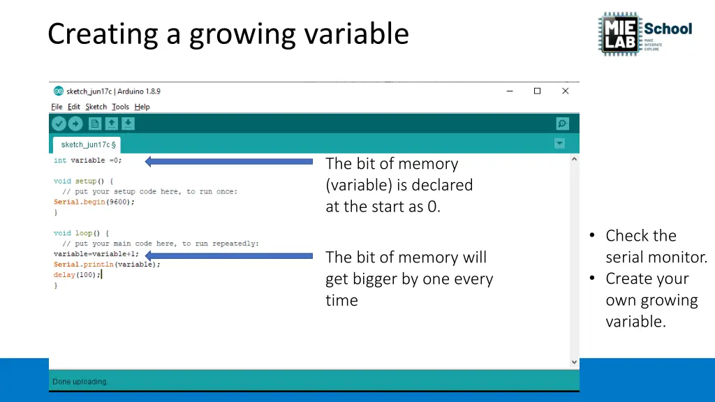 creating a growing variable
