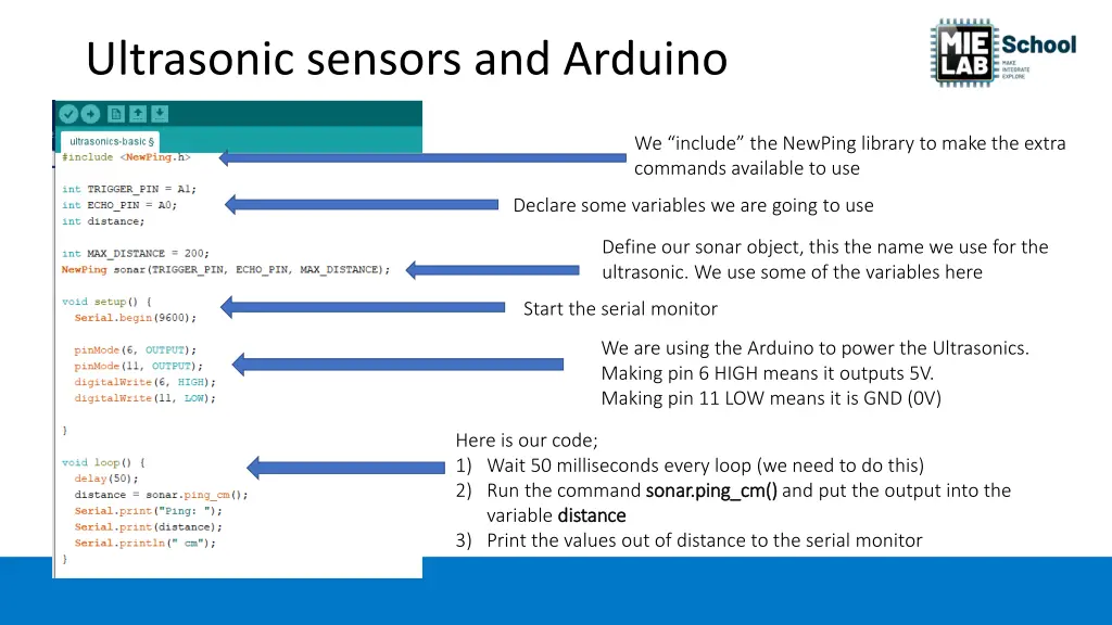ultrasonic sensors and arduino 1