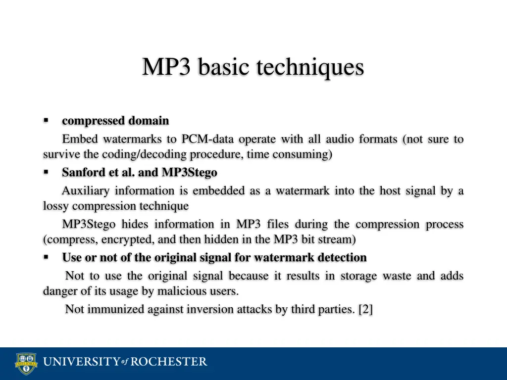 mp3 basic techniques