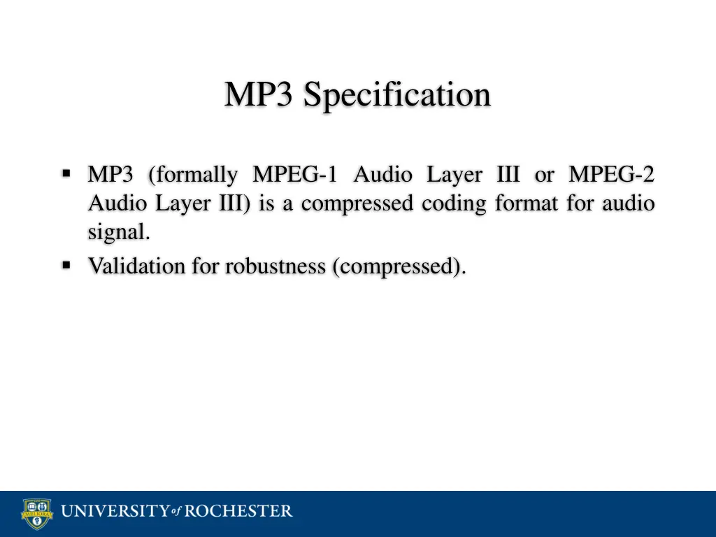 mp3 specification