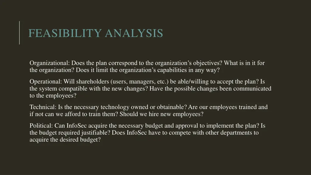 feasibility analysis