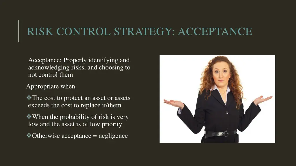 risk control strategy acceptance