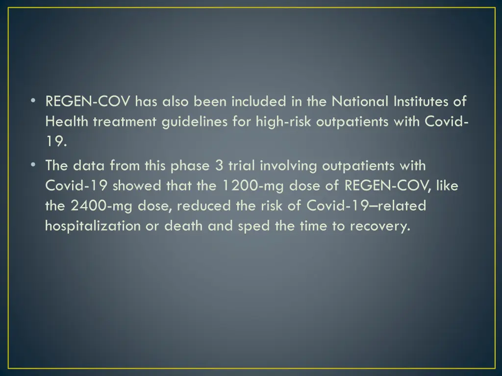 regen cov has also been included in the national