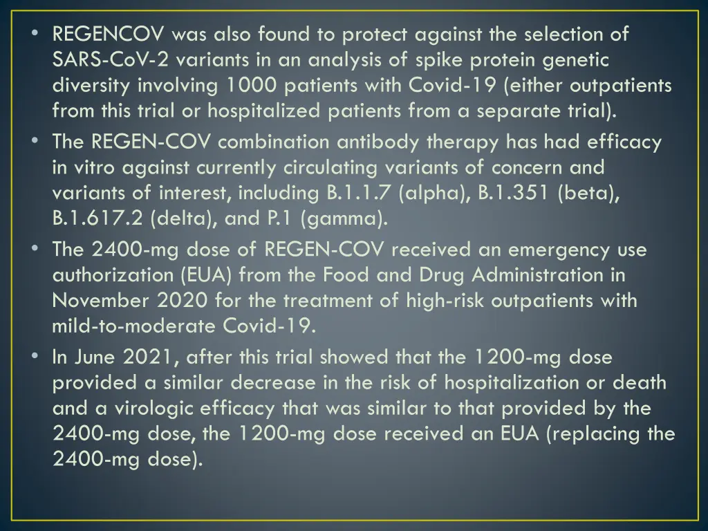 regencov was also found to protect against