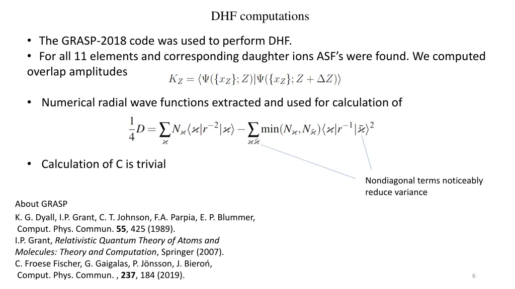 dhf computations