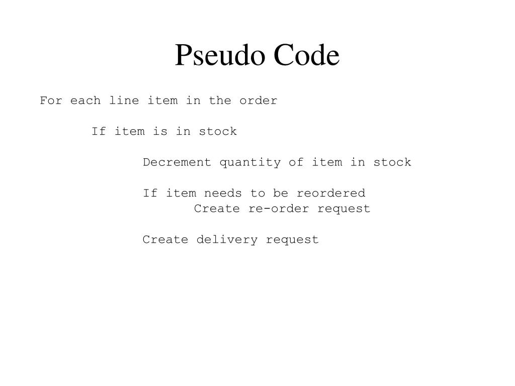 pseudo code 1