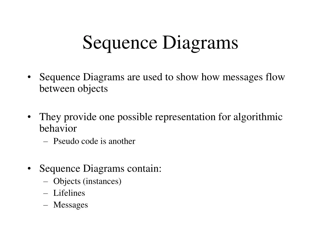 sequence diagrams