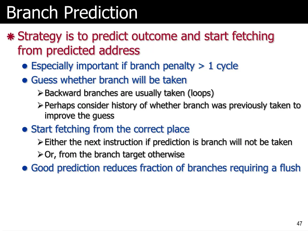 branch prediction