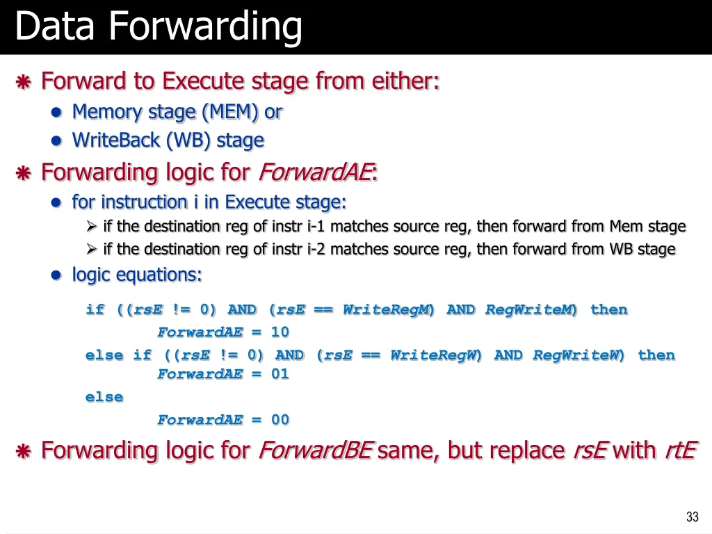 data forwarding