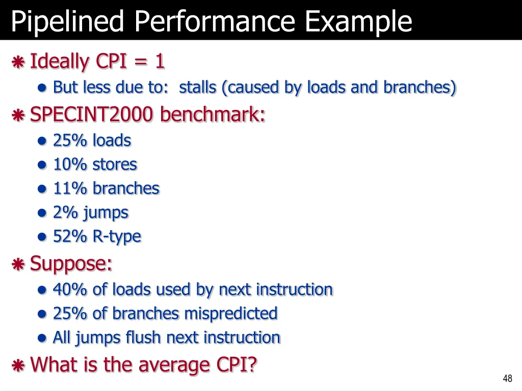 pipelined performance example