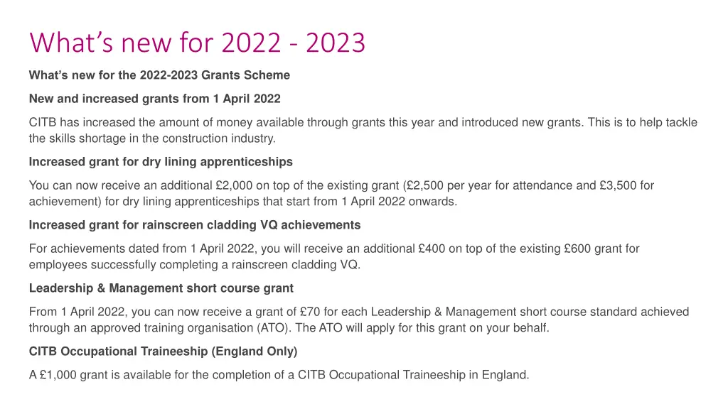 what s new for 2022 2023
