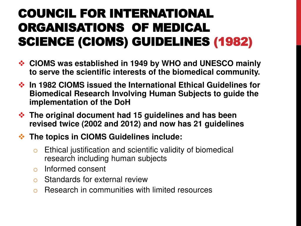 council for international council