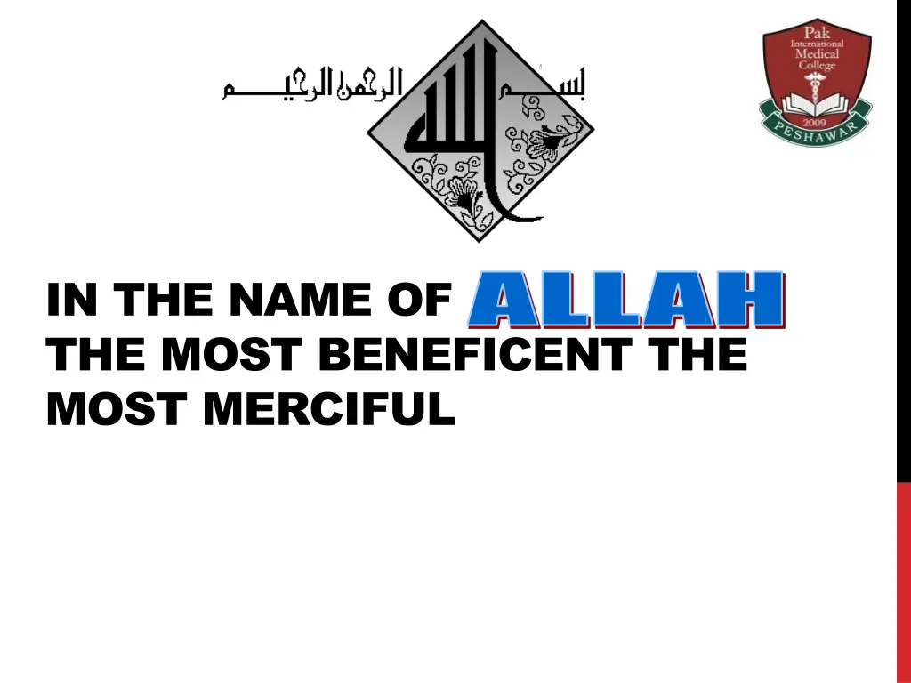 in the name of the most beneficent the most