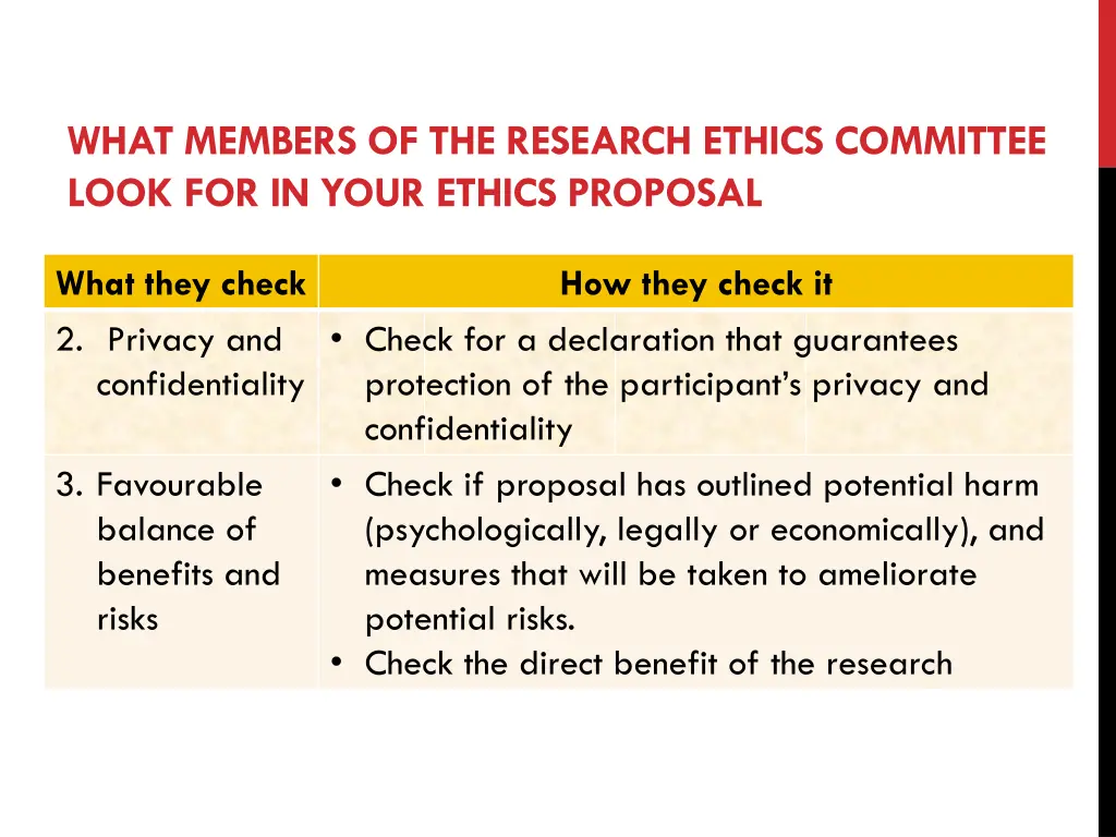 what members of the research ethics committee 1