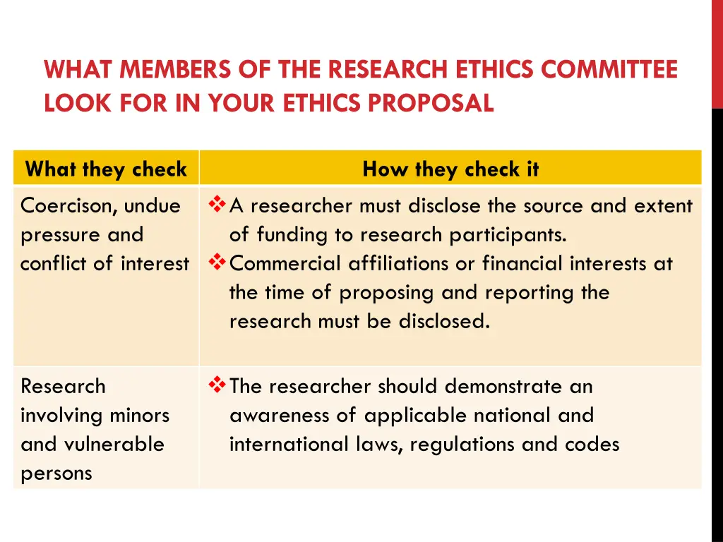what members of the research ethics committee 3