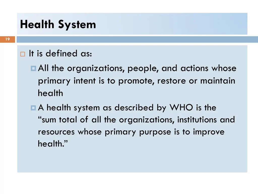 health system