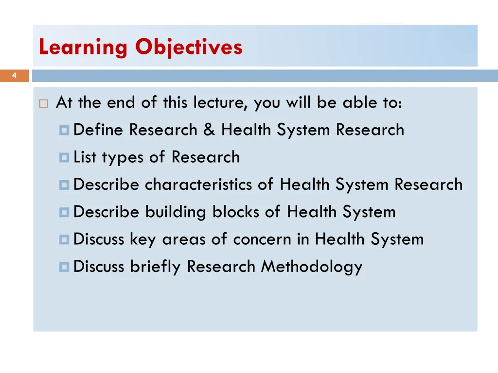 learning objectives