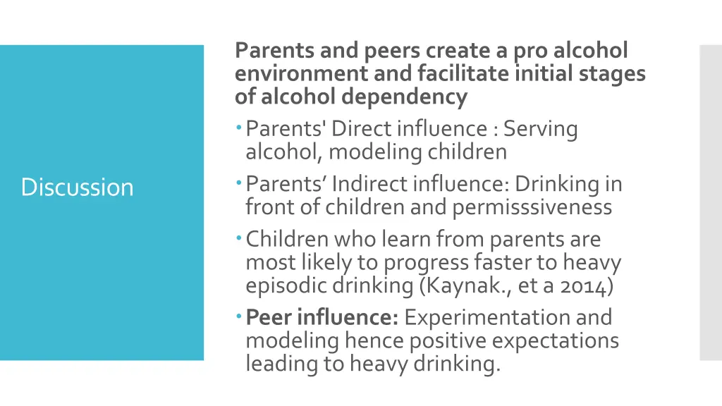 parents and peers create a pro alcohol