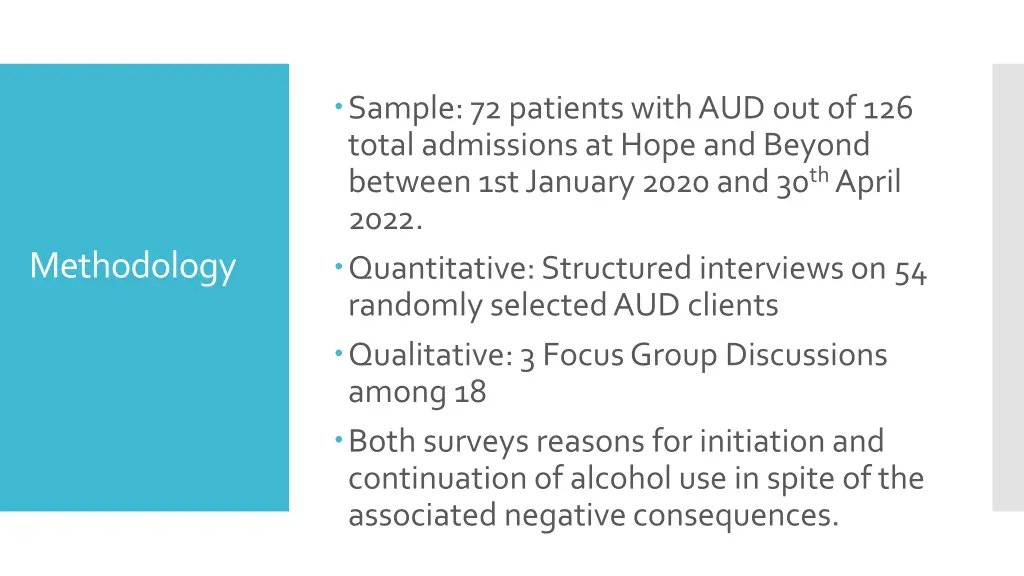 sample 72 patients with aud out of 126 total