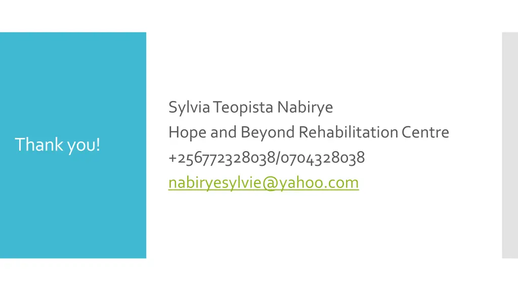 sylvia teopista nabirye hope and beyond