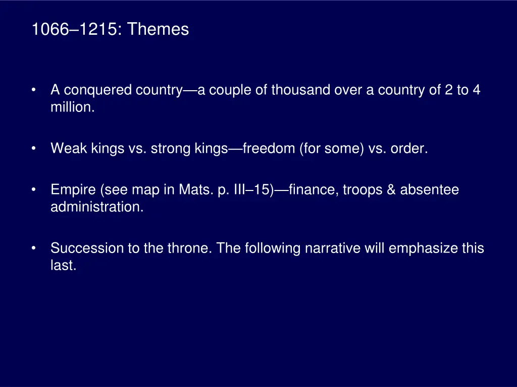 1066 1215 themes