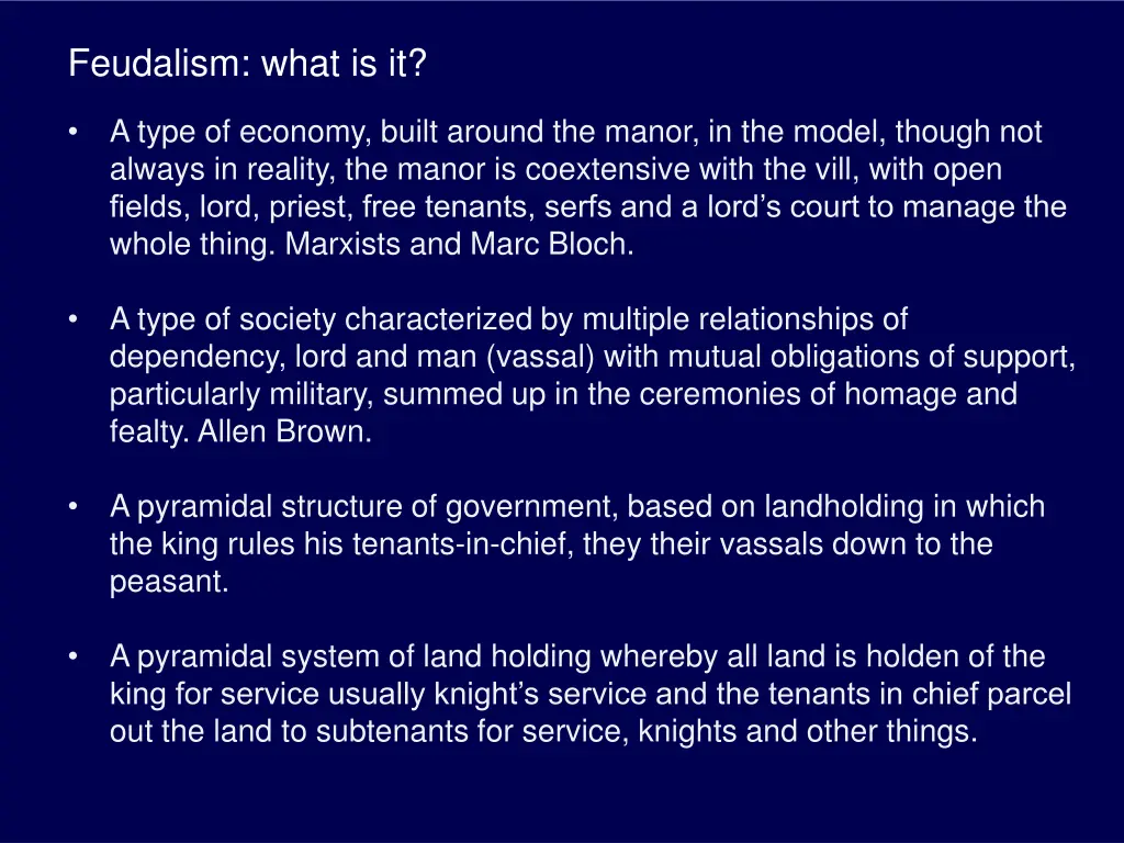 feudalism what is it