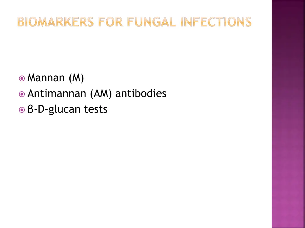 biomarkers for fungal infections
