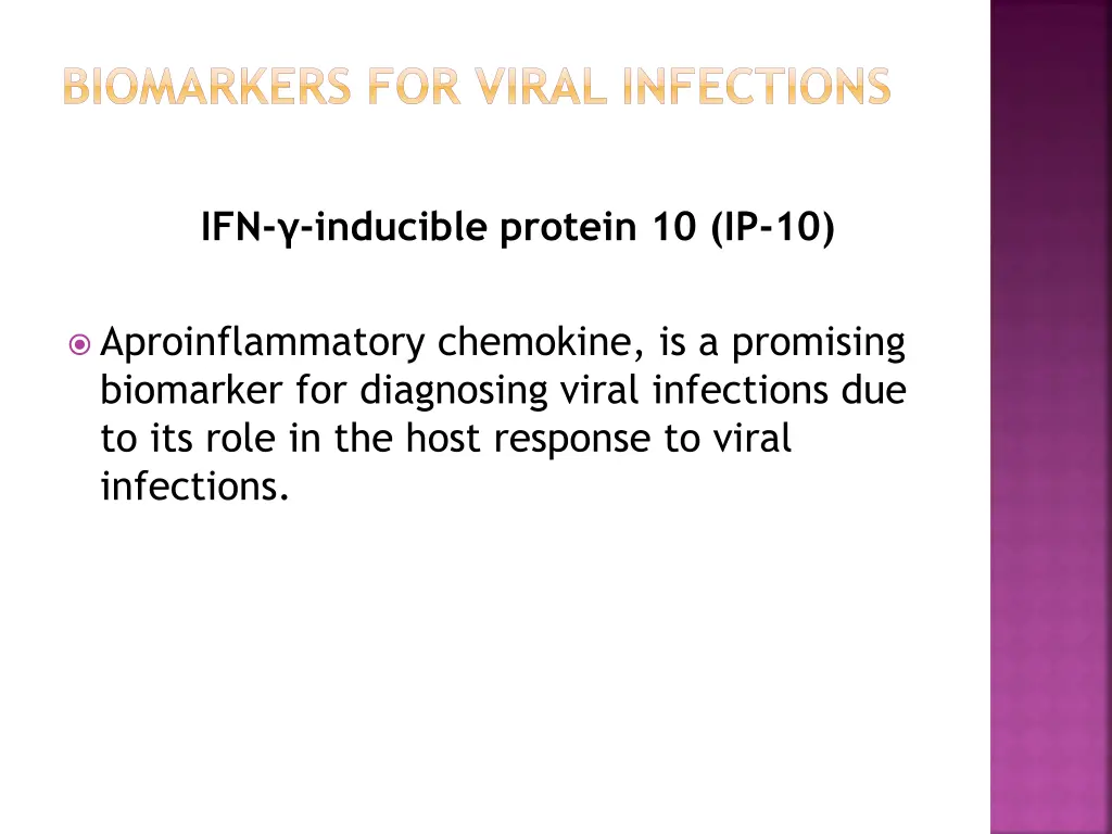 biomarkers for viral infections