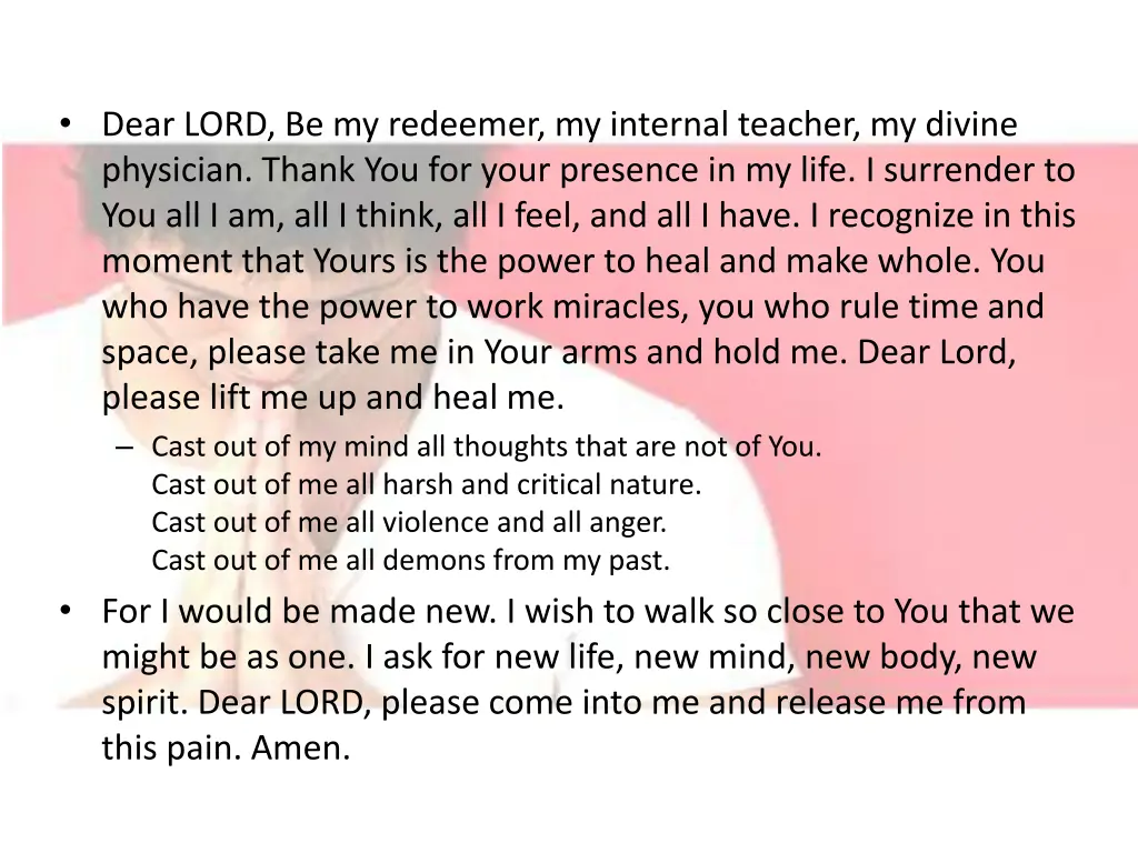 dear lord be my redeemer my internal teacher