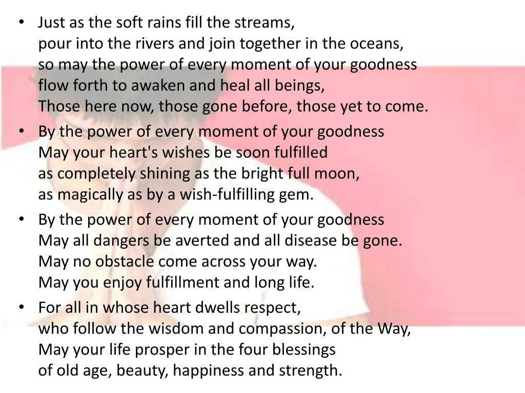 just as the soft rains fill the streams pour into