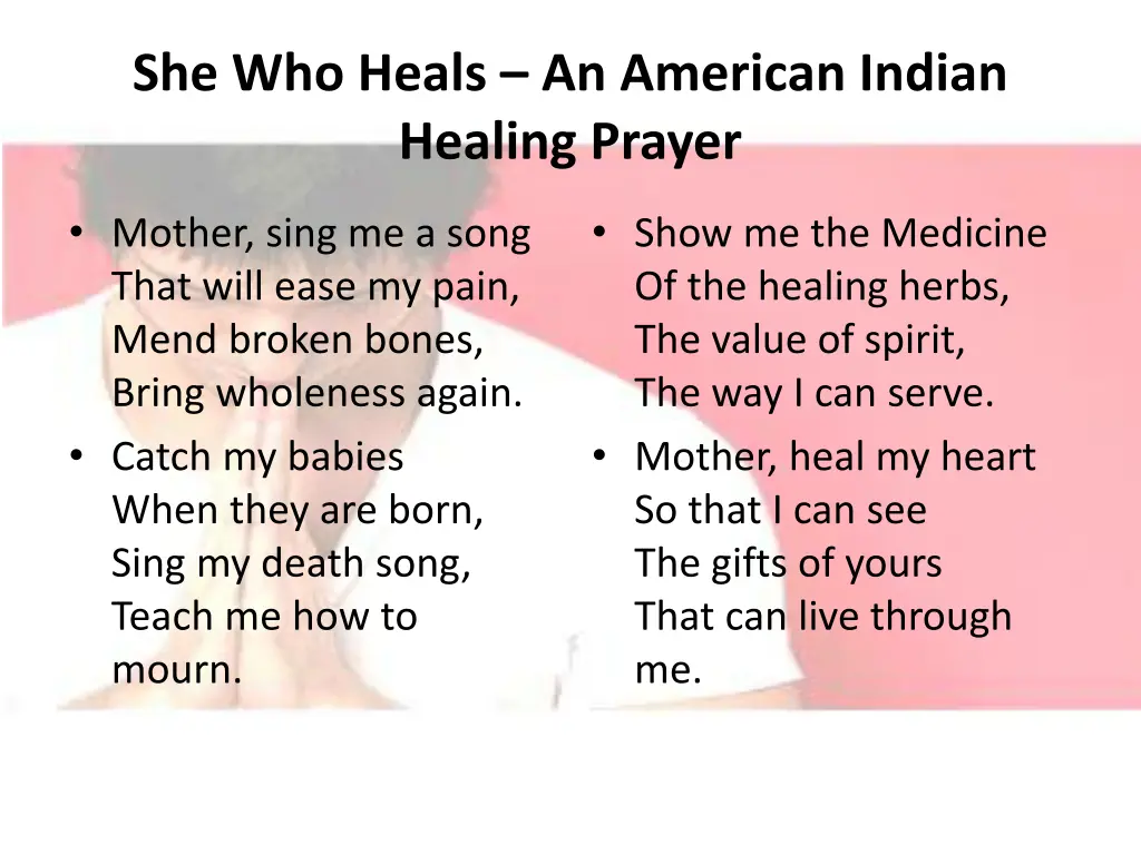 she who heals an american indian healing prayer