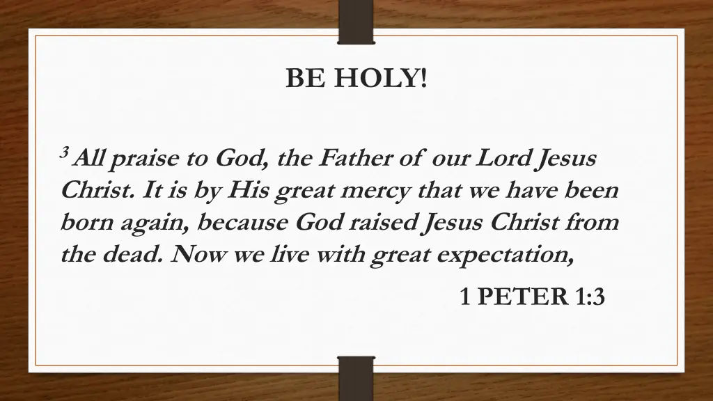be holy 2