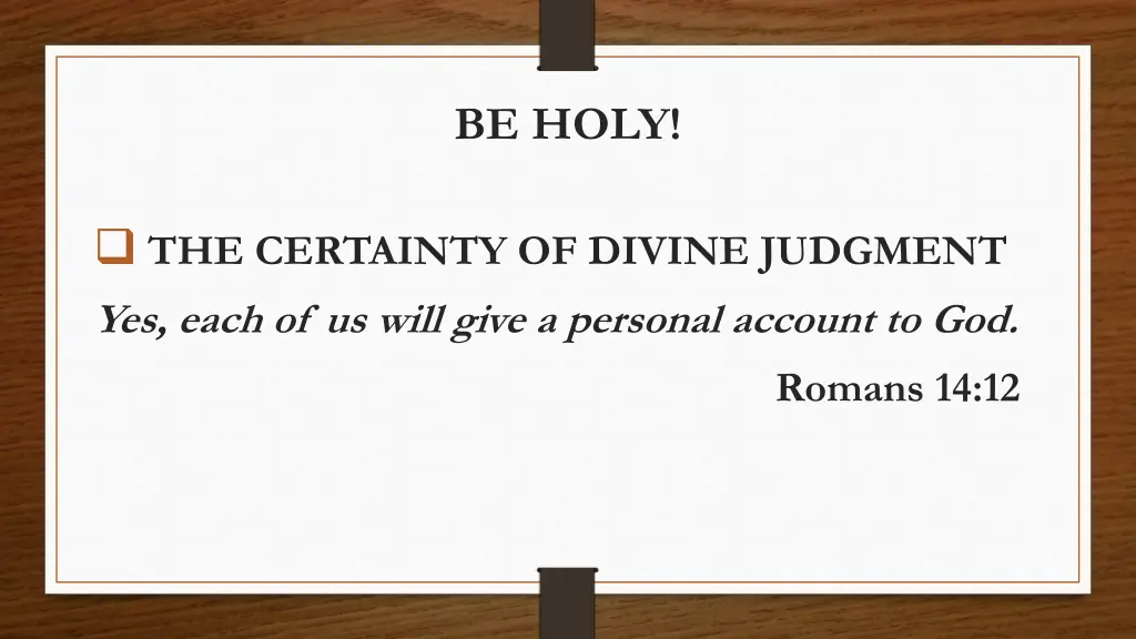 be holy 7