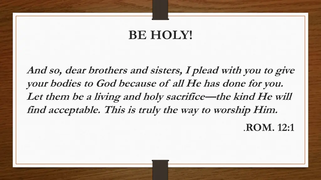 be holy 9