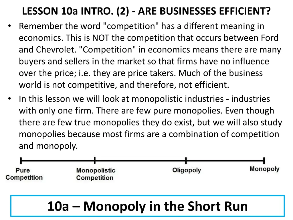 lesson 10a intro 2 are businesses efficient