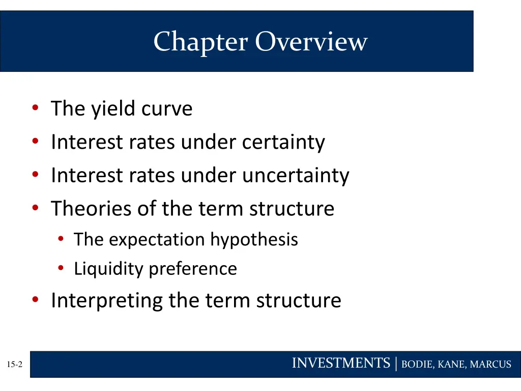 chapter overview